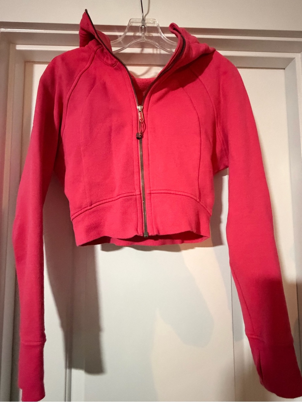 lululemon athletica Pink Cropped Full-Zip Hooded Sweatshirt